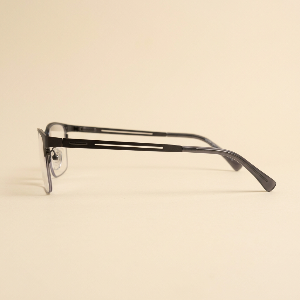 Stride — Matte Black / Silver, side view