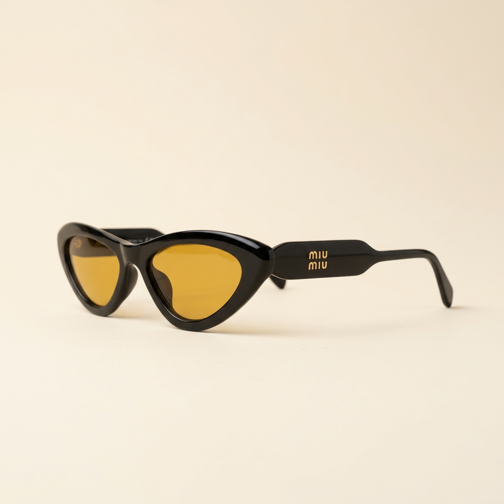 Amber — Gloss Black / Amber, side view