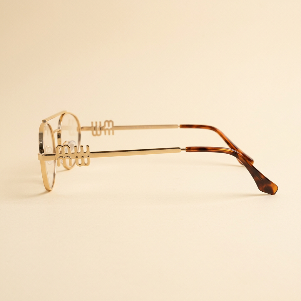 Halo — Gold / Tortoise, side view