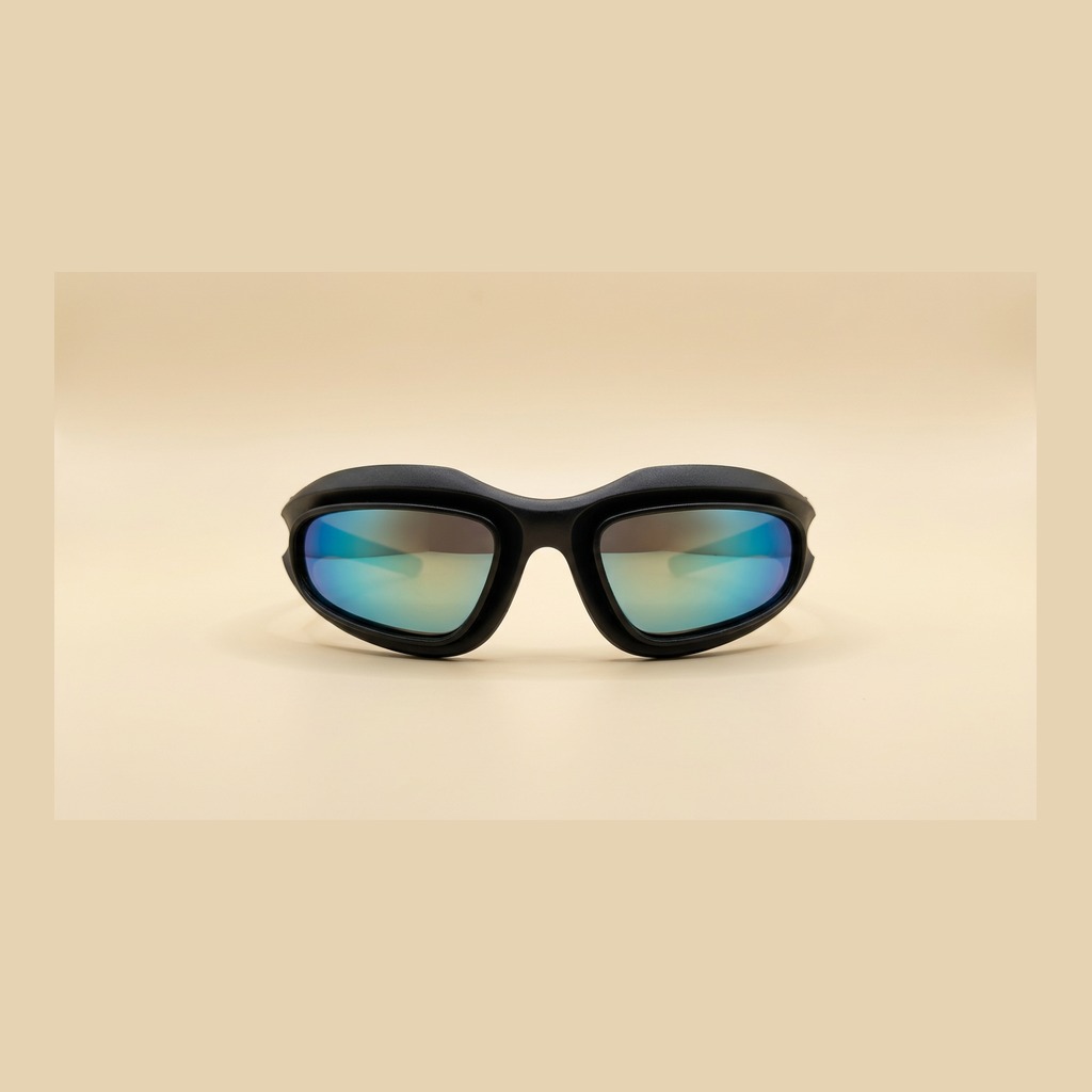 Ember — Matte Black / Blue Mirror